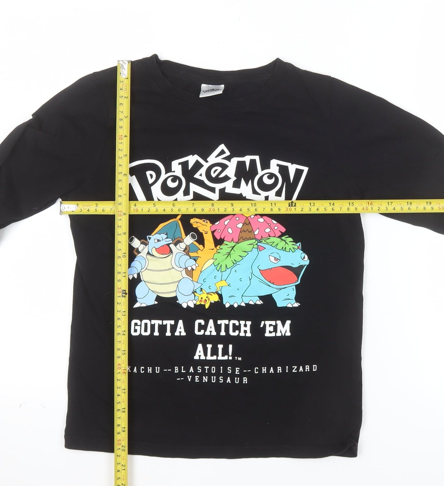 Pokémon Boys Black Long Sleeve Graphic T-Shirt 10-11 Years