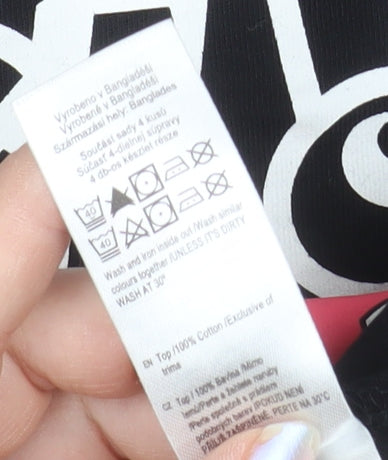 Brand and care label for Pokémon boys’ black long sleeve graphic t-shirt 10-11 years