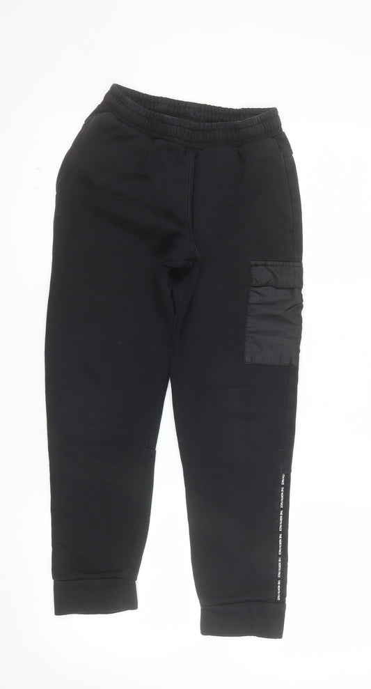 The North Face Boys Black Jogger Trousers L Elastic Waist Activewear