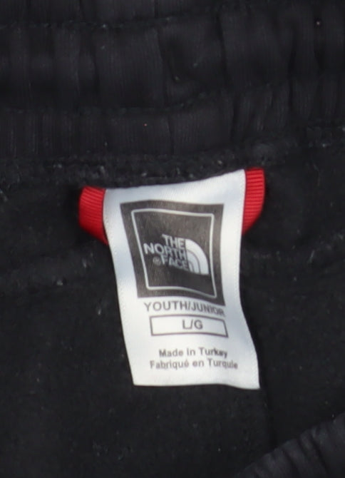 The North Face Boys Black Jogger Trousers L Elastic Waist Activewear