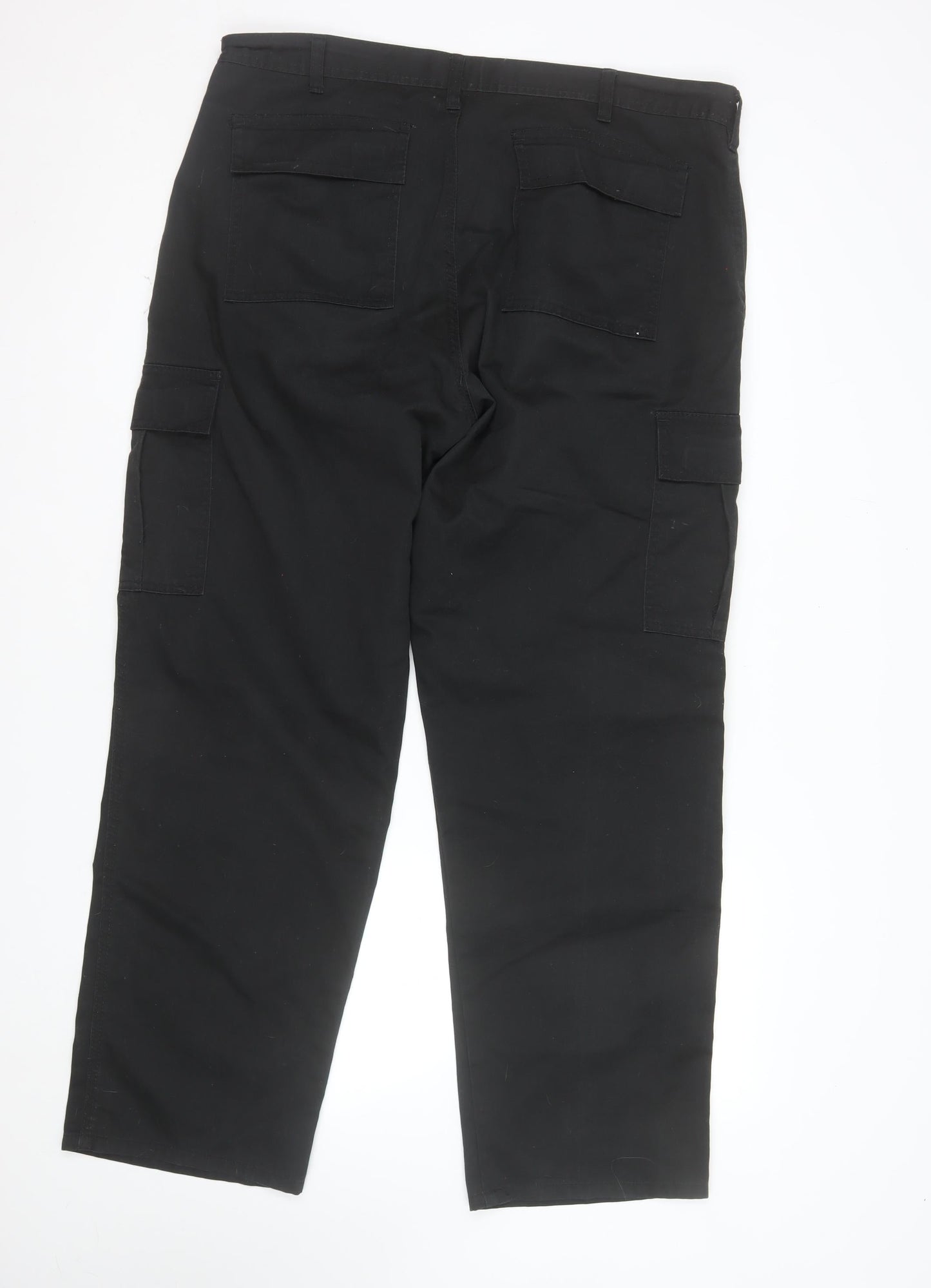Portwest Mens Black Cargo Work Trousers 40W 31L Regular Fit