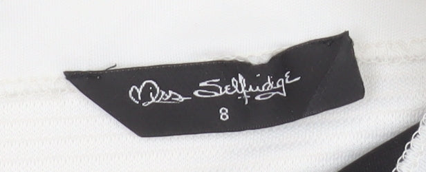 Miss Selfridge Women’s Black White Pencil Mini Skirt Size 8