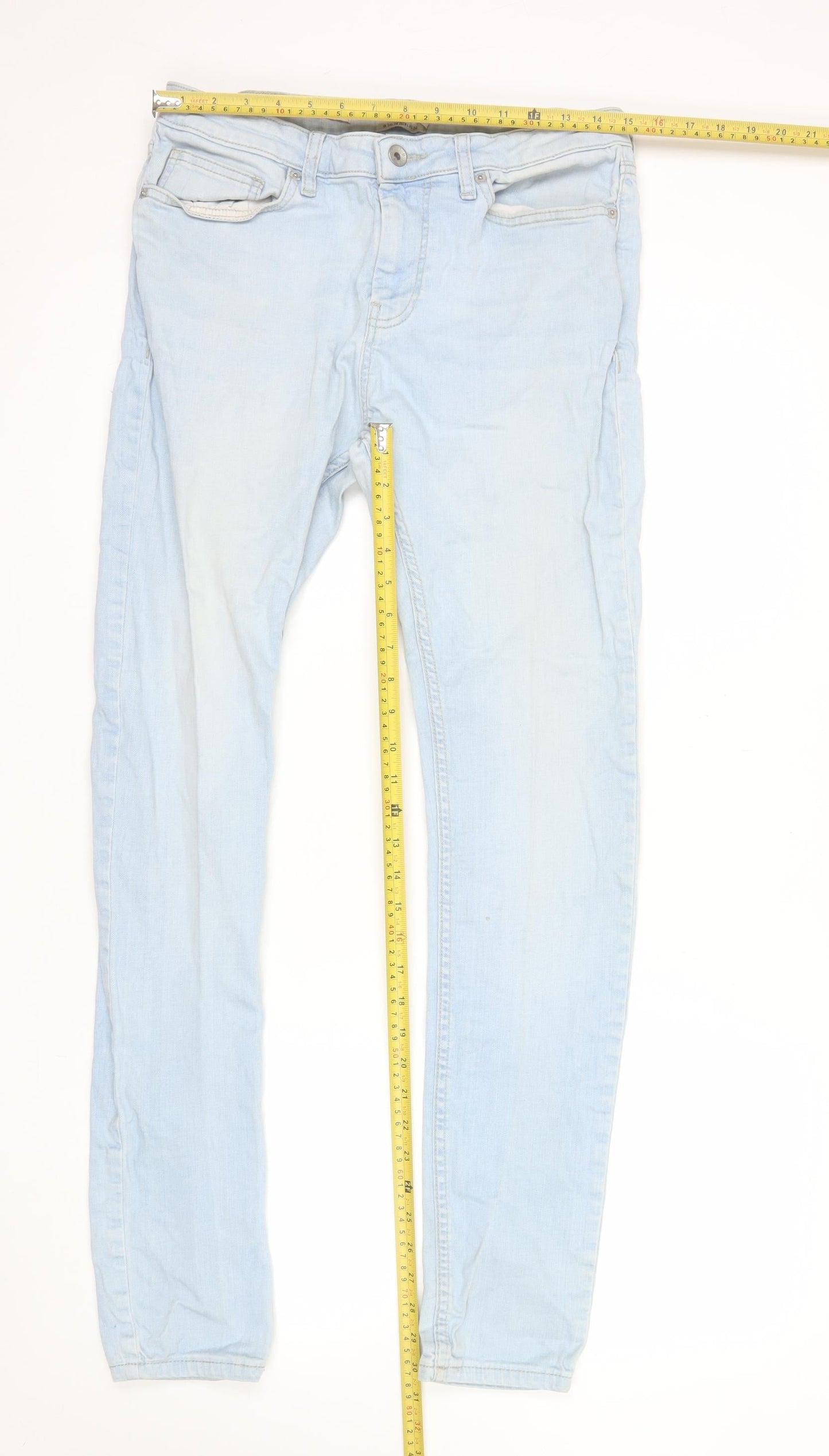 Topman Men’s Light Blue Slim Fit Denim Jeans Size 34L