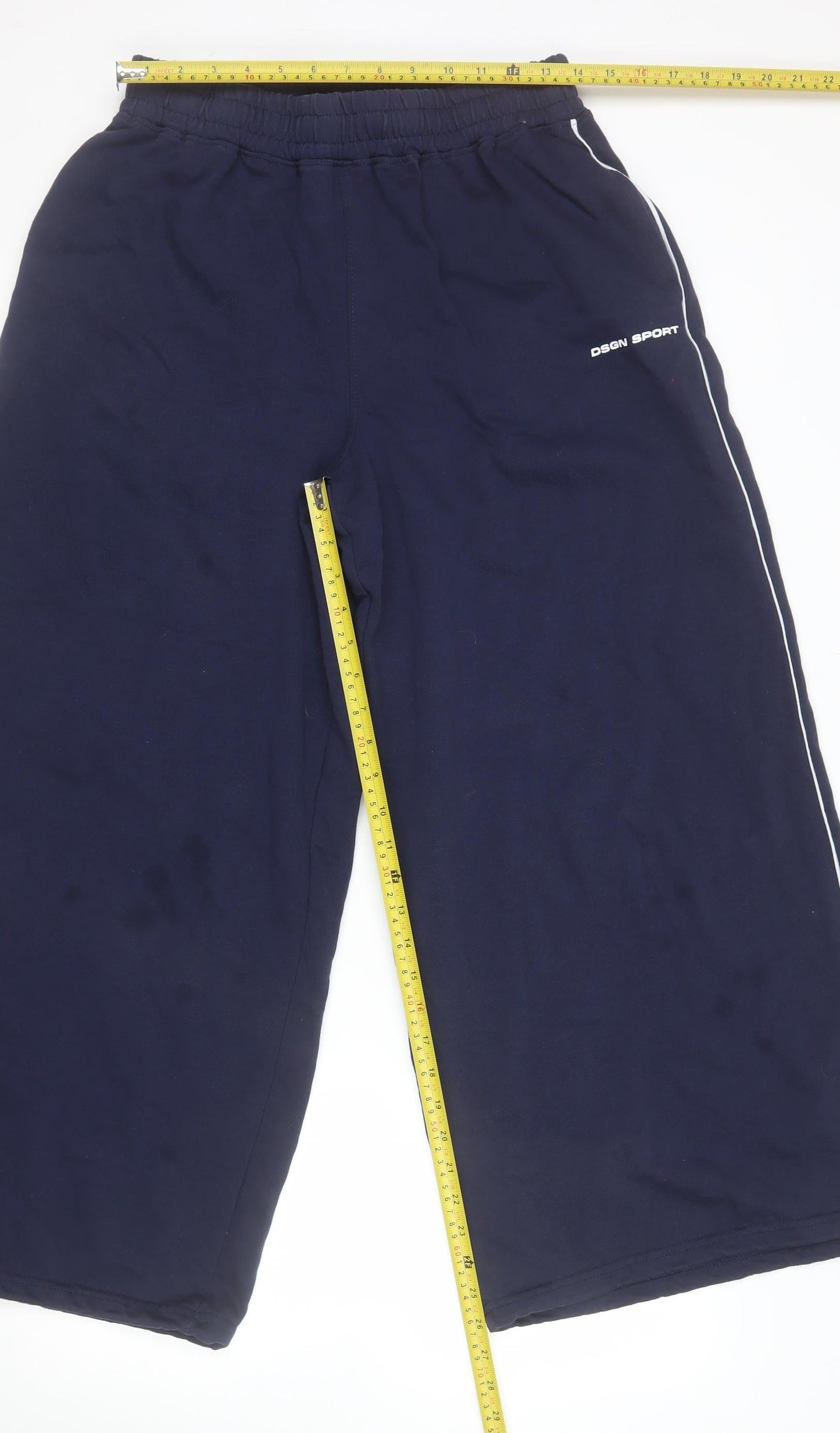 DSGN Studio Women's Blue L Cotton Blend Sweatpants with Elastic Waist