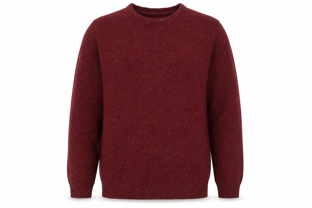 Kayak Mens Red 2XL Big & Tall Crew Neck Wool Jumper