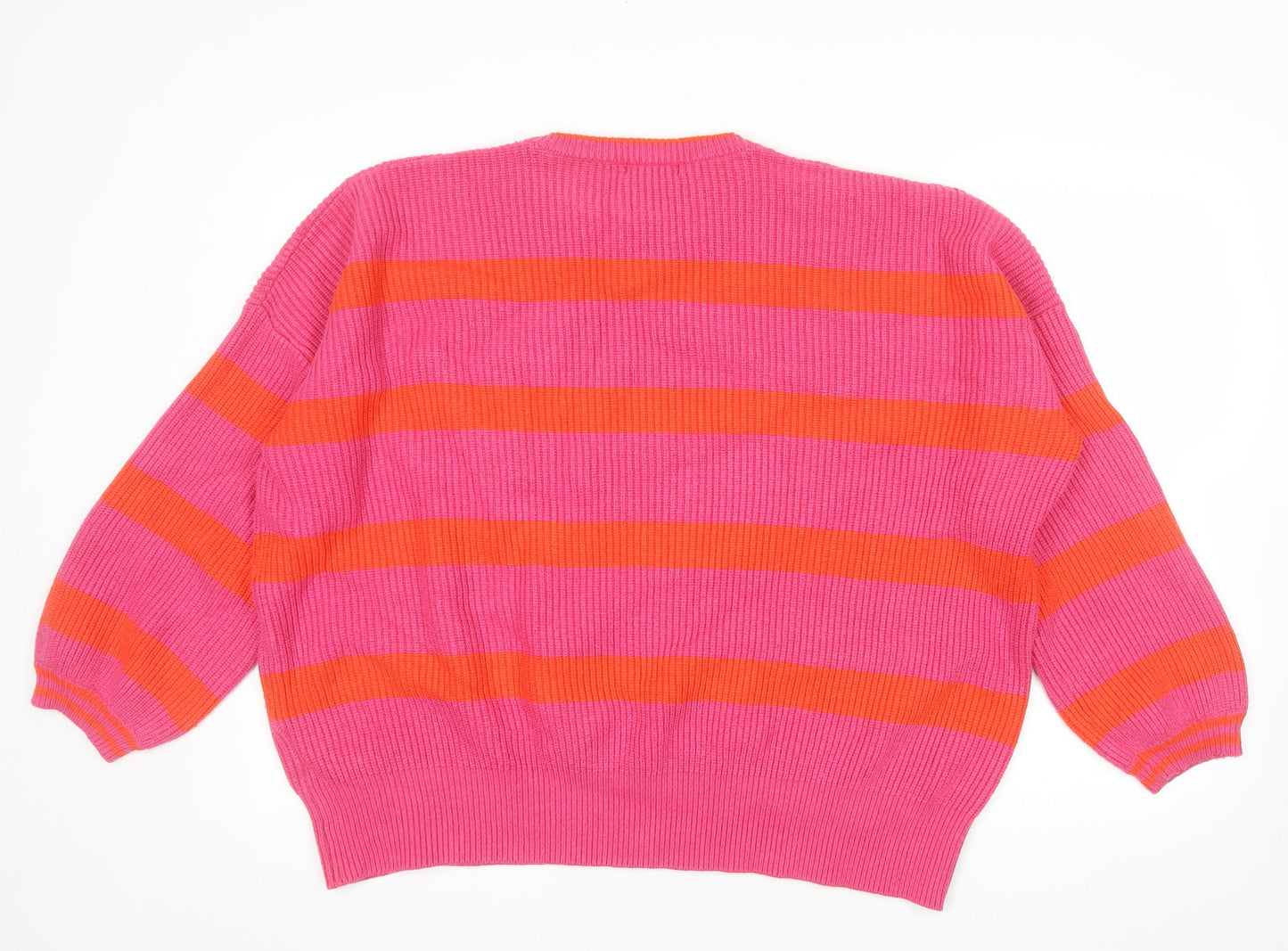 JD Williams Women’s Multicoloured Striped Crew Neck Knit Jumper Size 24/26