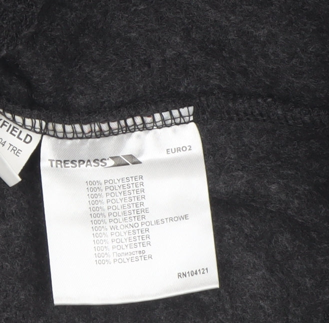 Trespass Womens Black Full Zip Hoodie UK 14 L Fleece Polyester