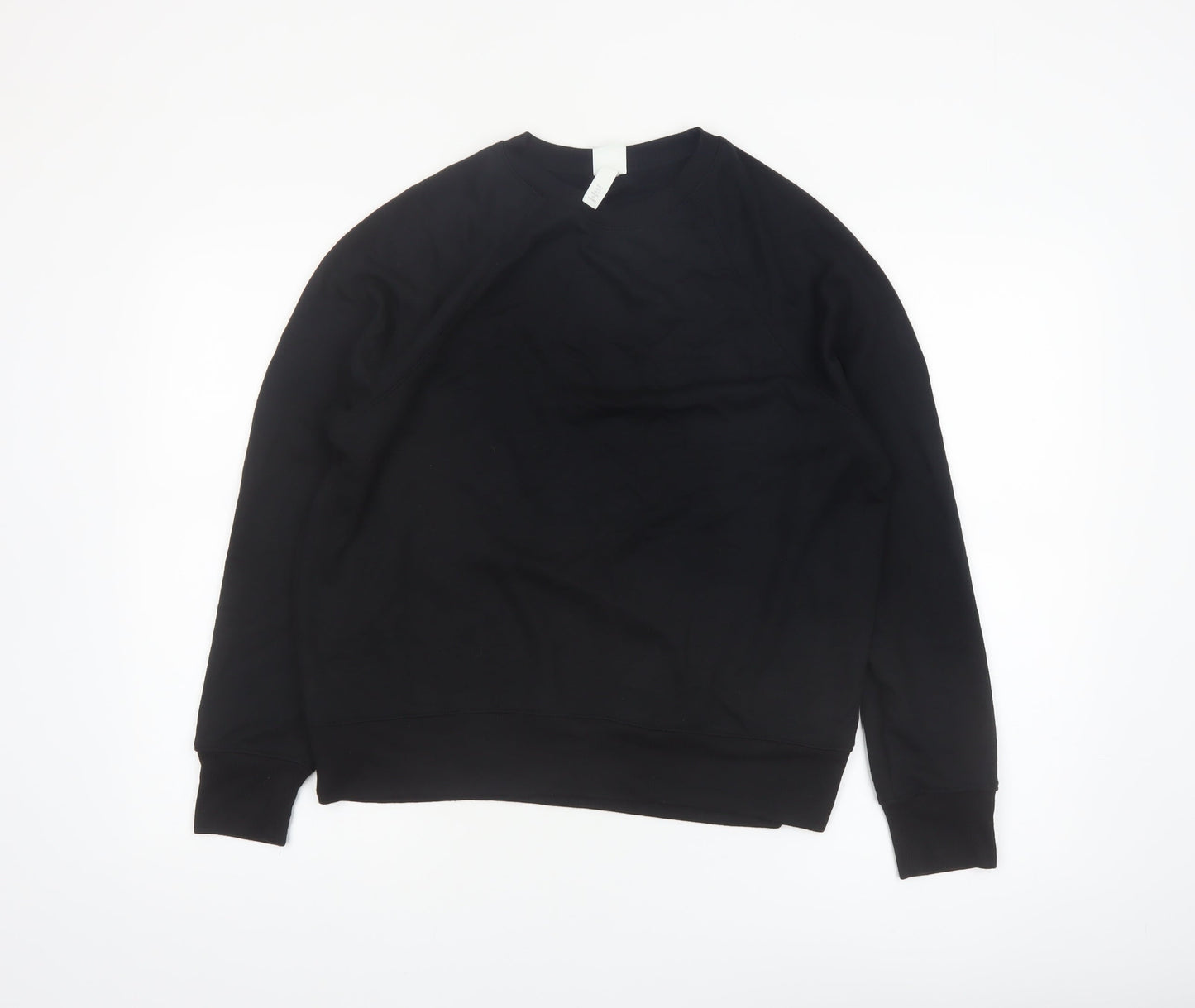 H&M Women Black Small Pullover Sweatshirt Basics Casual