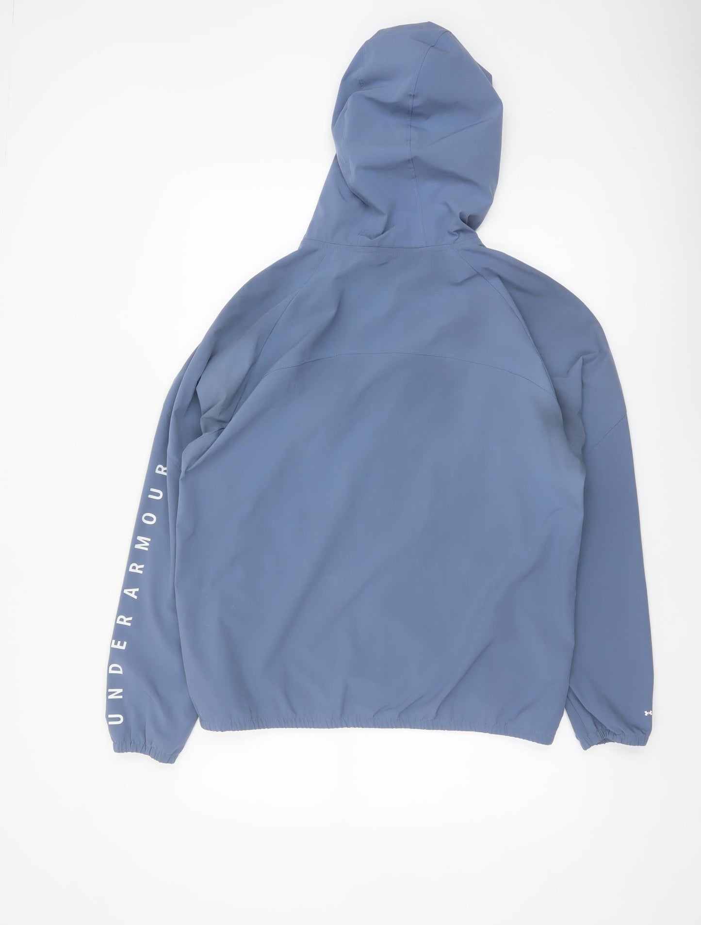 Under Armour Women Blue L Windbreaker Softshell Hooded Jacket