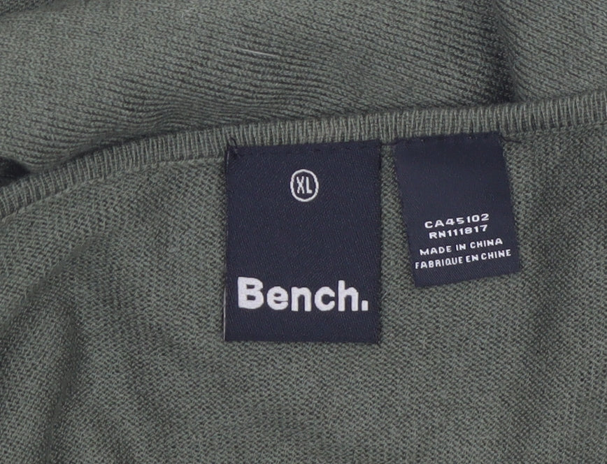Bench Womens Green Boat Neck Pullover Jumper XL