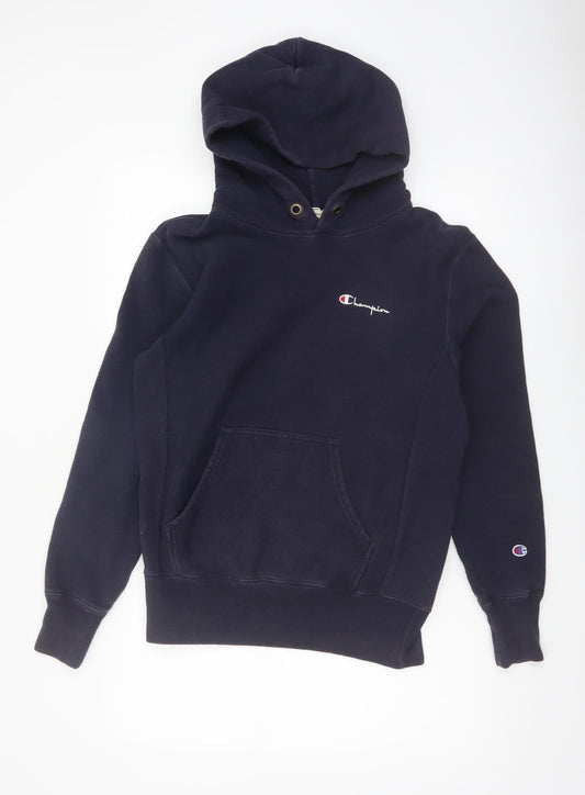 Champion Men's Blue Small Reverse Weave Pullover Hoodie