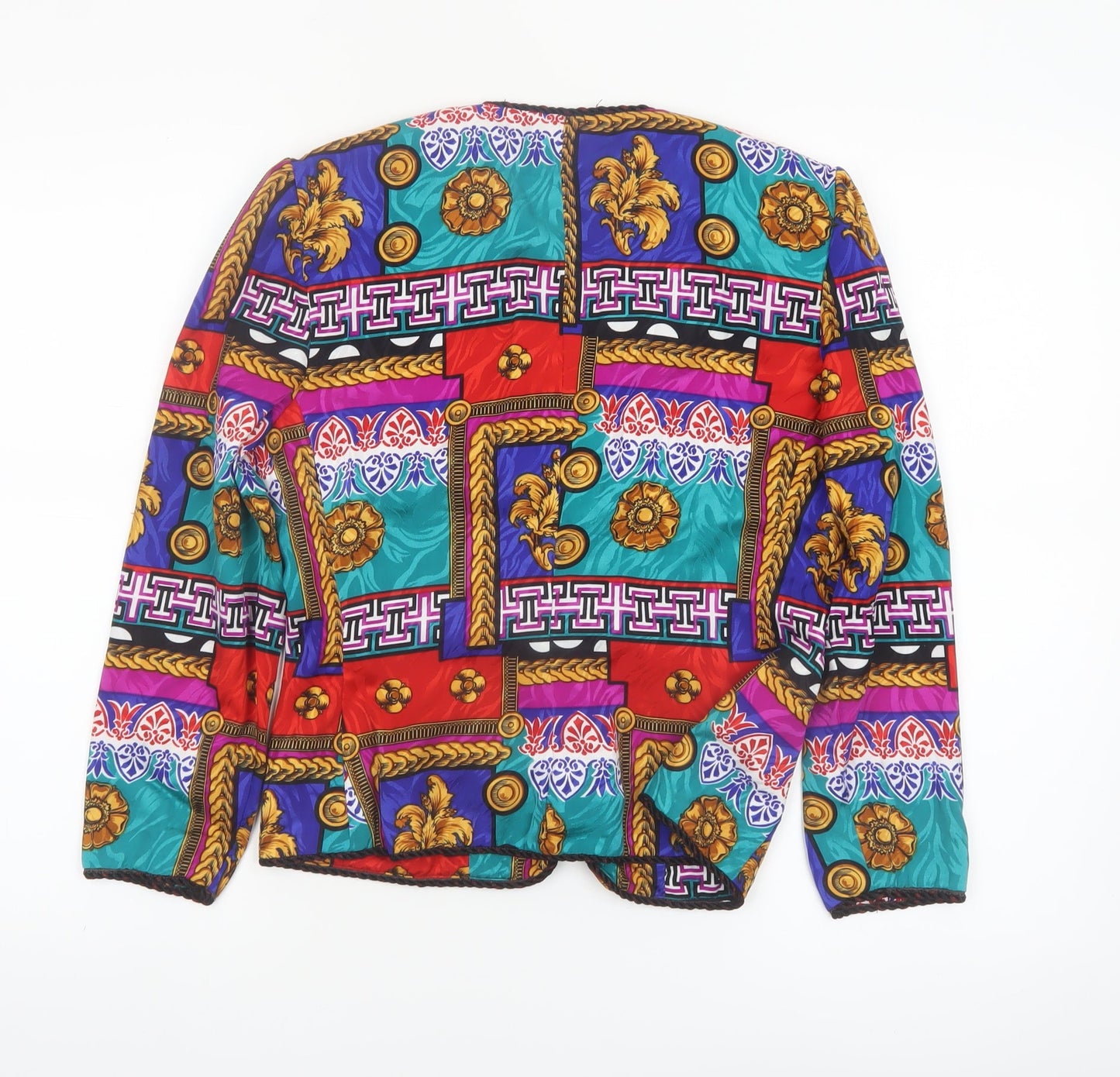 Papell Petites Multicoloured Vintage Button Jacket Women’s Size 4 Polyester