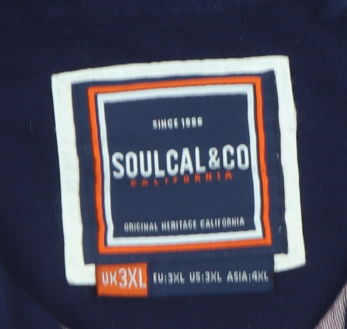 SoulCal & Co Men’s Purple 3XL Polo Shirt 100% Cotton Classic Fit