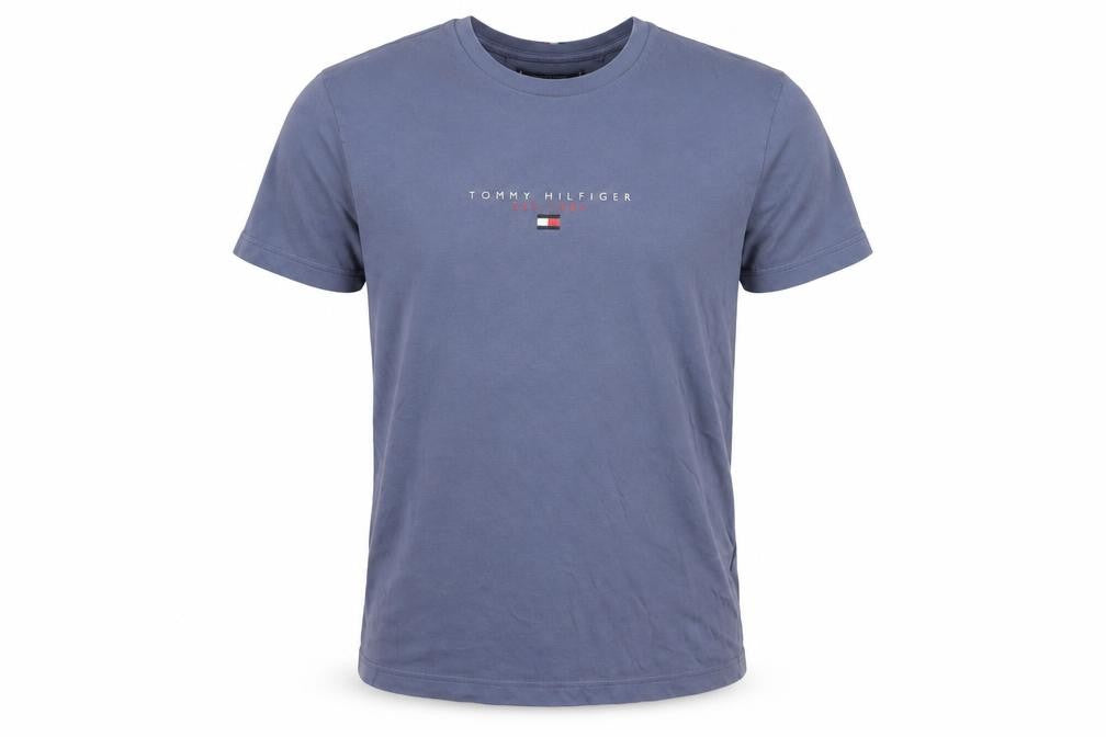 Tommy Hilfiger Men's Blue Logo Organic Cotton T-Shirt Size M