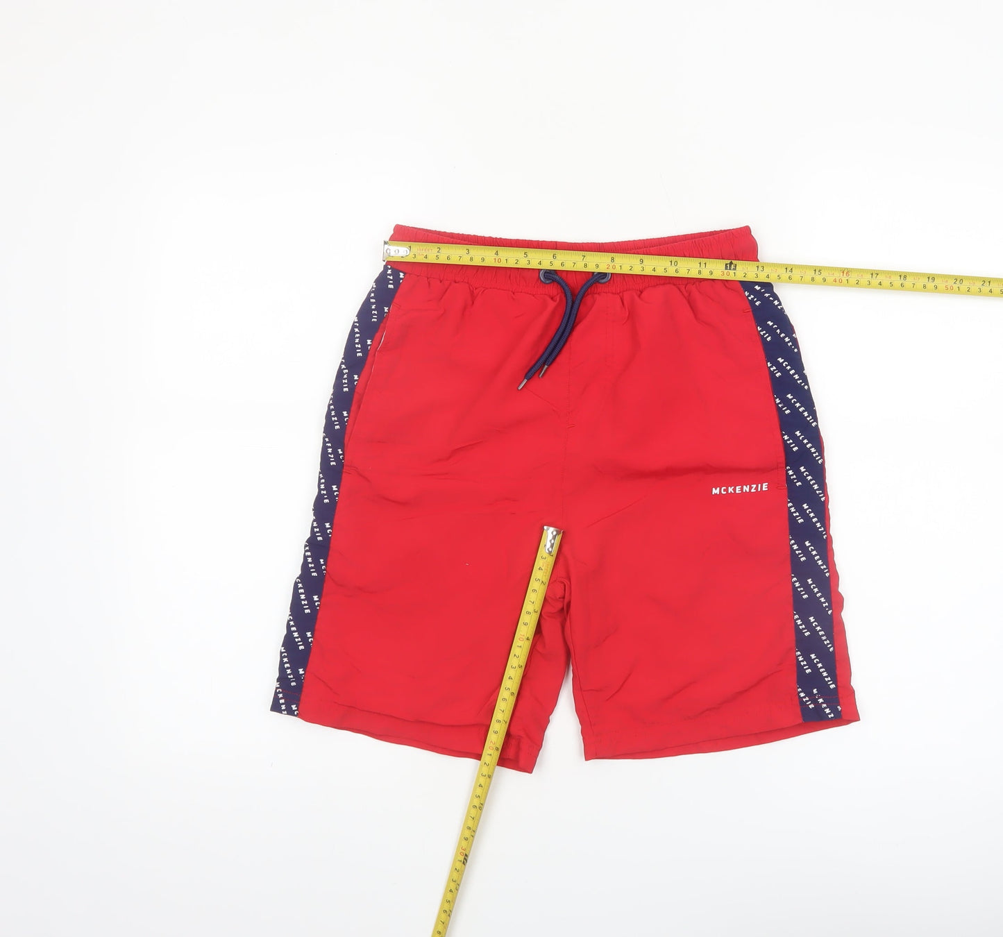 McKenzie Boys Red Swim Shorts 13-15 Years Elastic Waist Quick Dry