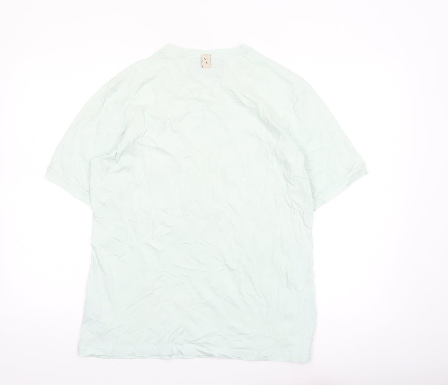 Prévu Men’s Mint Green Crew Neck Cotton Pocket T-Shirt Size L