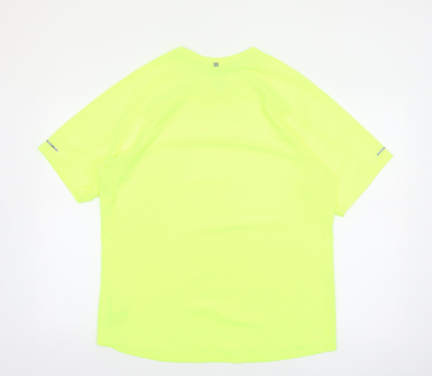 Nike Men's Yellow Dri-FIT Short Sleeve Running T-Shirt Size L