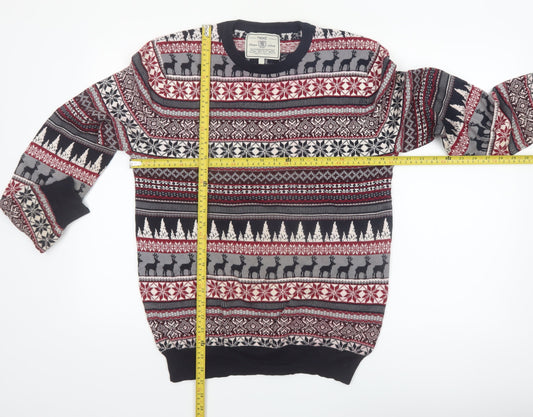Next Men’s Multicoloured Fair Isle Christmas Cotton Jumper L