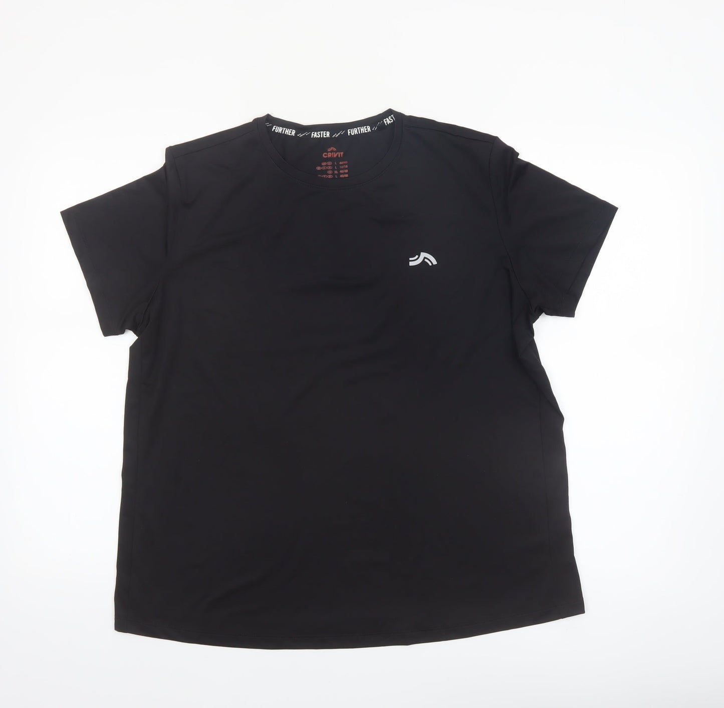 Crivit Women's Black Short Sleeve Sports T-Shirt Size L