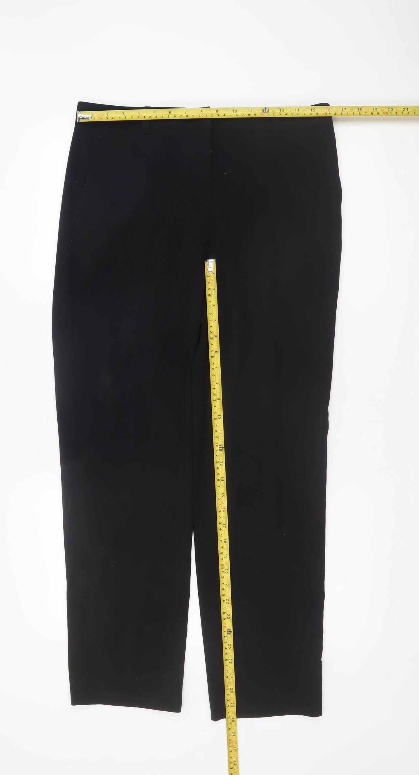 Marks and Spencer Women's Black Size 12 Regular Dress Pants Trousers