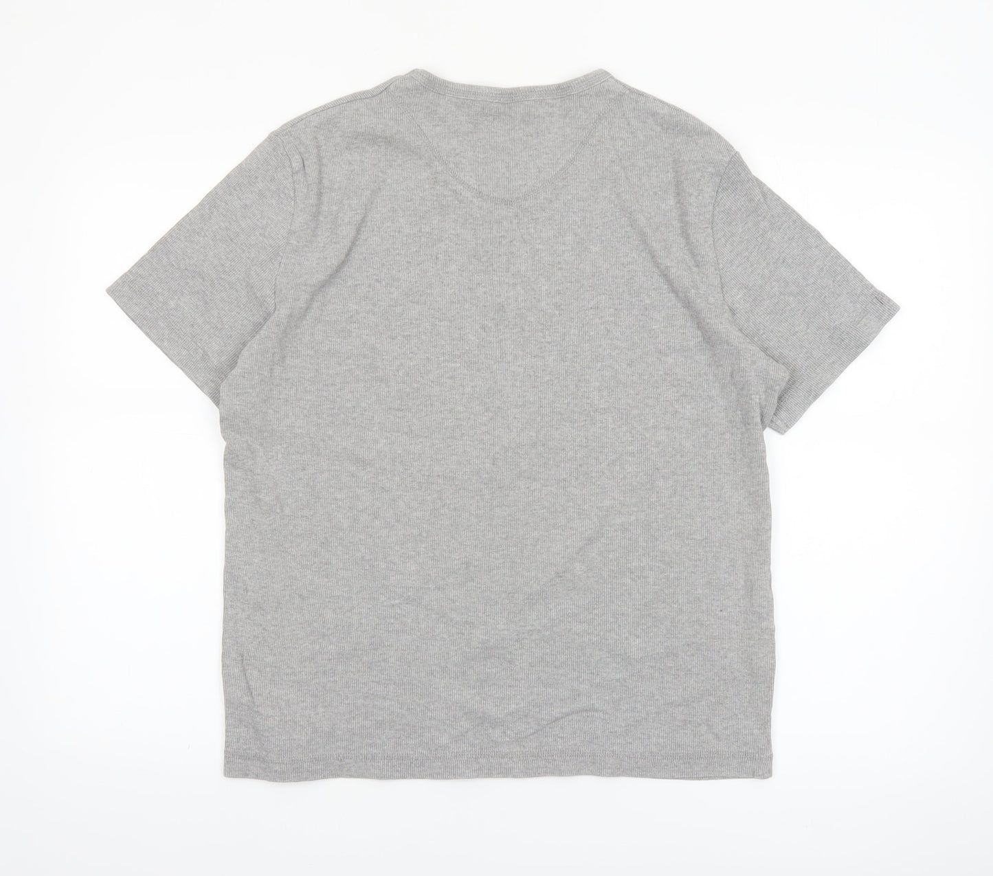 Lee Cooper Women’s Grey V-Neck Cotton Blend Short Sleeve T-Shirt L
