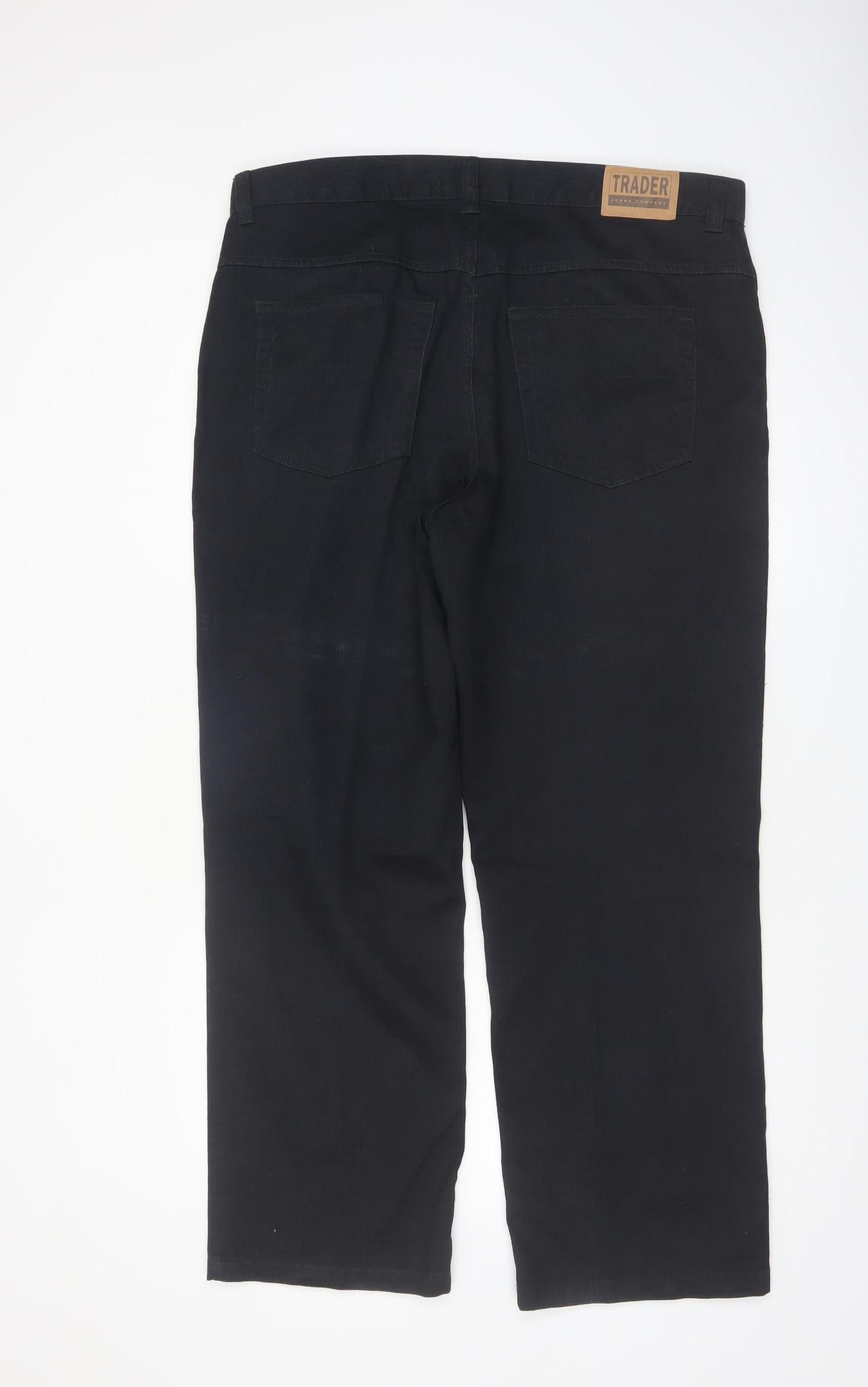 Debenhams Mens Black 38in Regular Fit Cotton Trousers