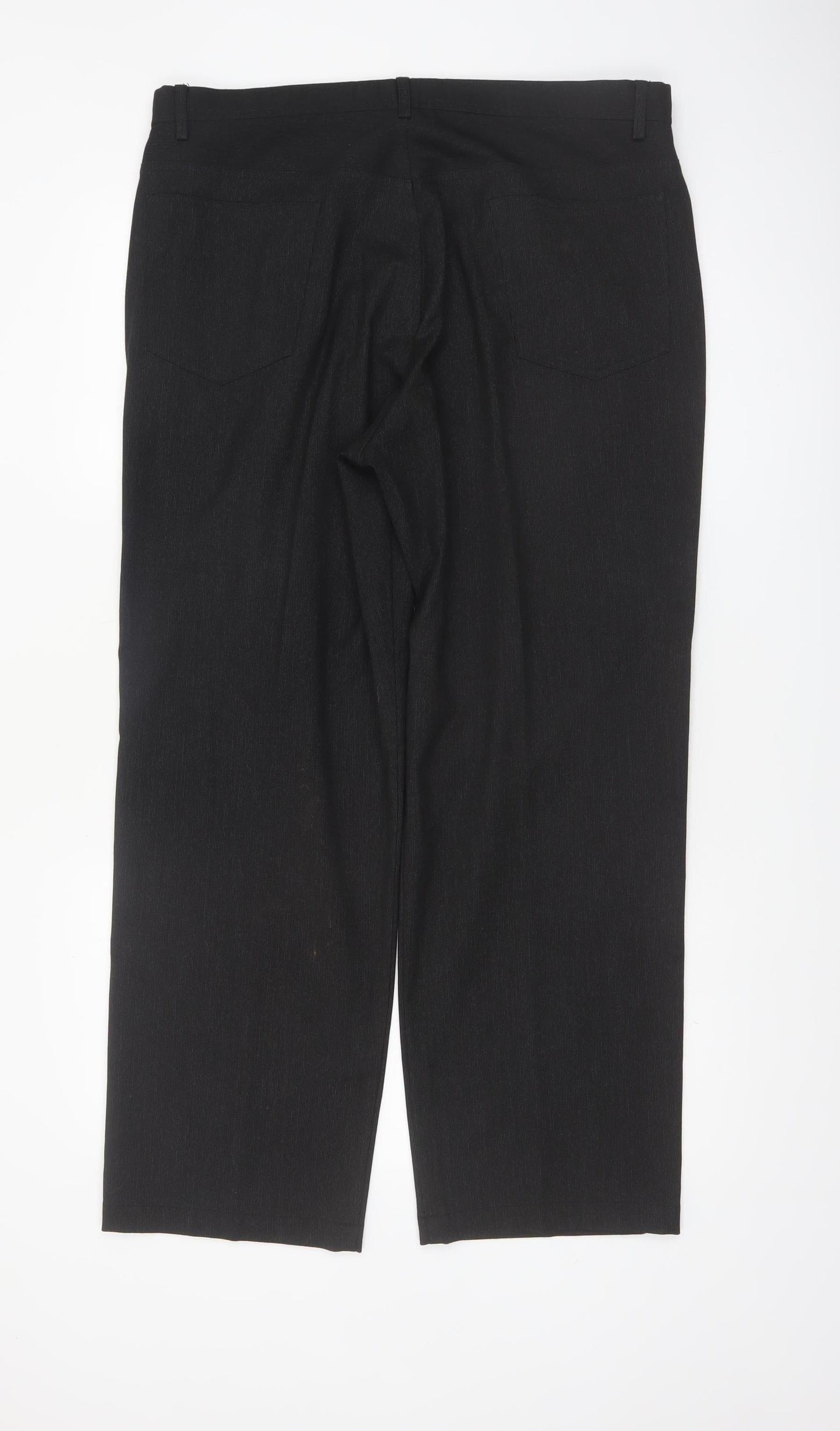 Taylor & Wright Mens Black 36R Straight Formal Trousers
