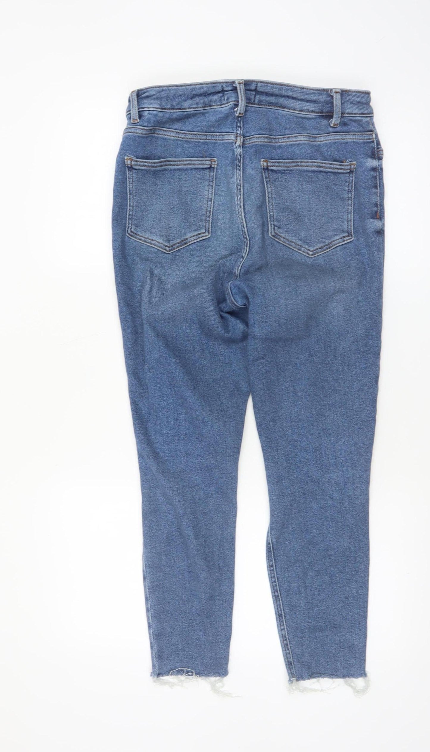 New Look Women's Blue Distressed Skinny Jeans Size 14