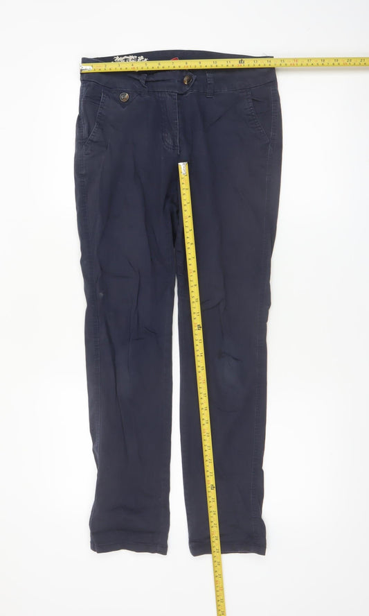 Palmer Prestige Women's Blue Chino Trousers Size 8 Straight Fit