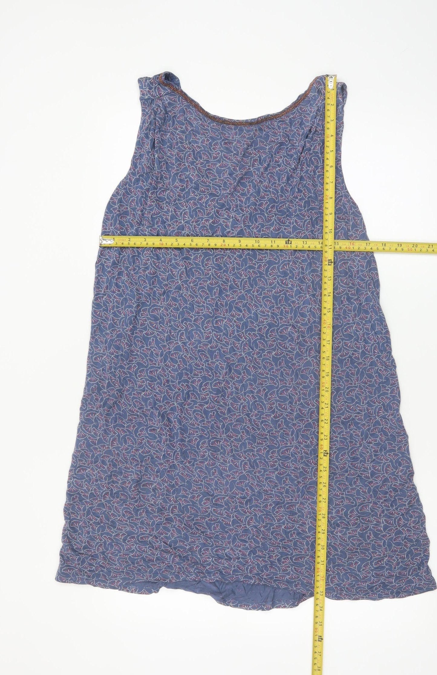 Next Women’s Blue Floral Sleeveless Shift Dress Size 16 Tall