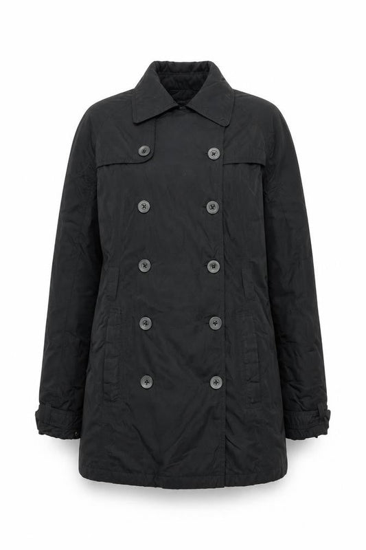 The North Face Womens Black Pea Coat Mid-Length Water Resistant Size S