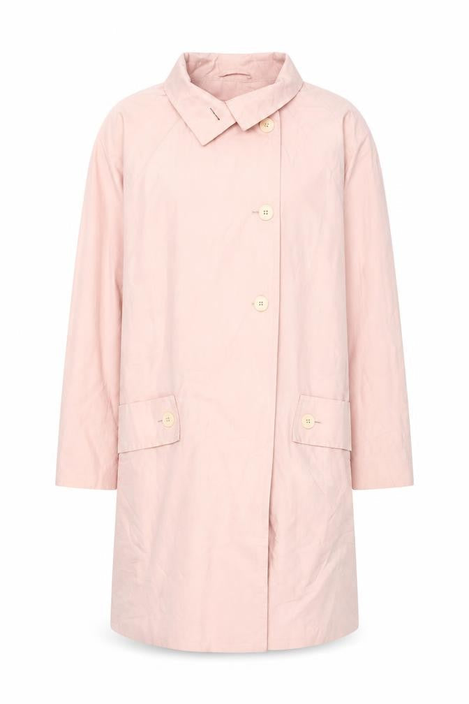 Downpour Women Pink Mid-Length Belted Rain Coat S