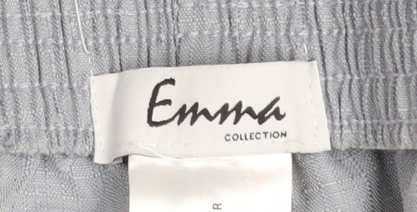Emma Collection Women’s Grey Cropped Trousers Size 20 Elastic Waist
