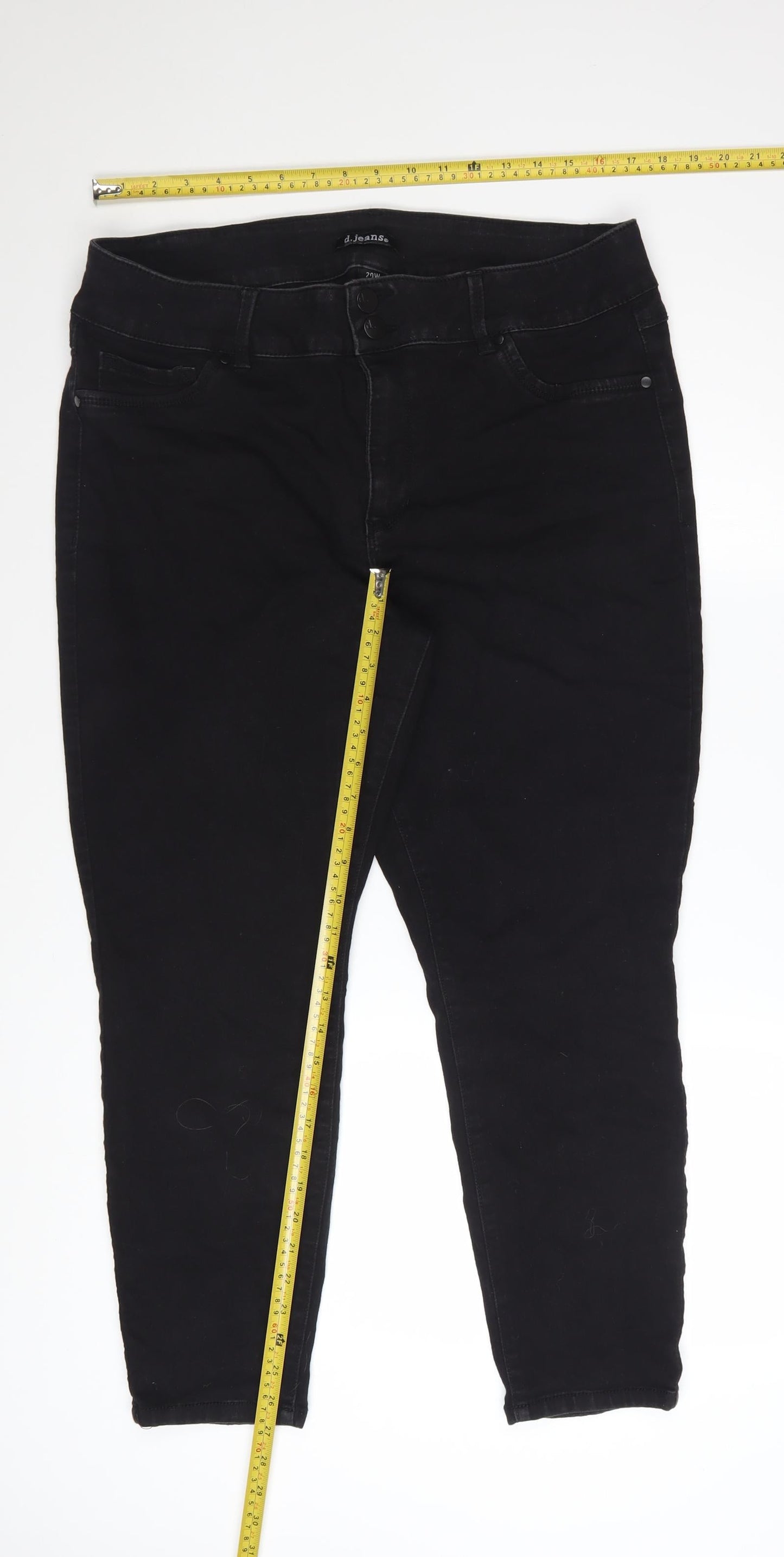 d.jeans Women's Black 20 Plus Skinny Stretch Denim Jeans