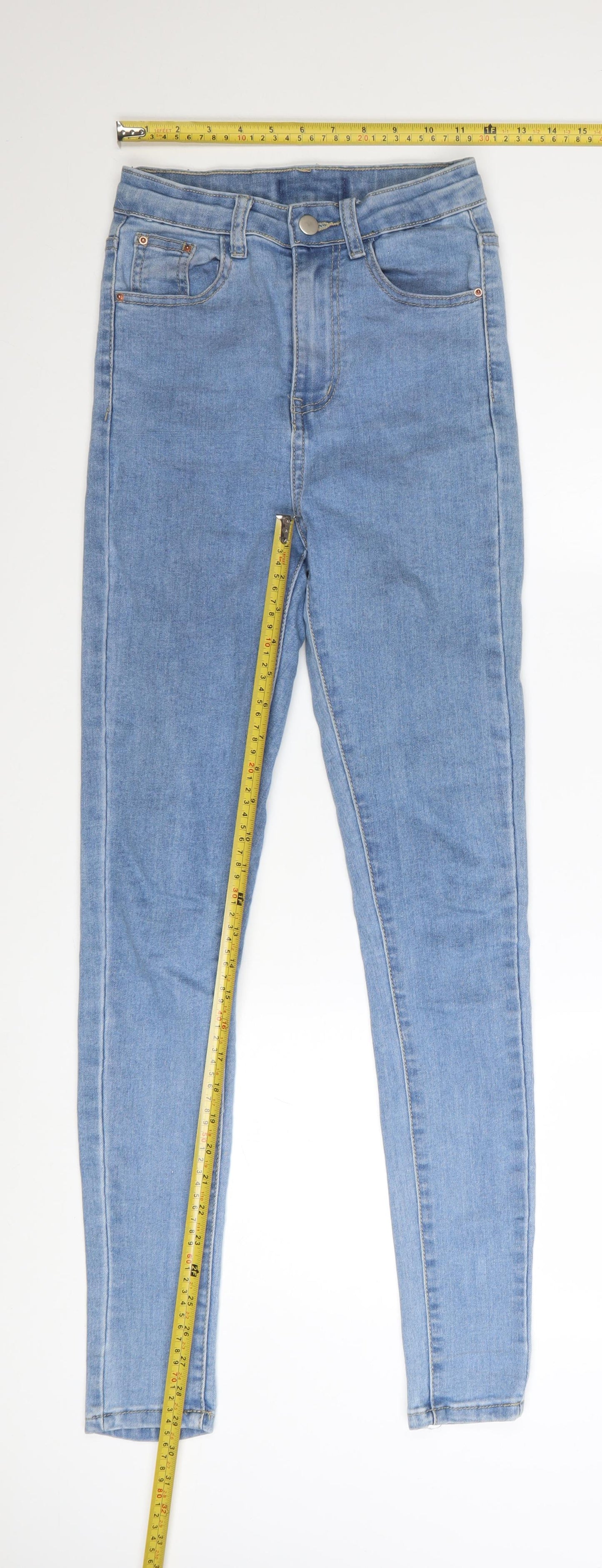PrettyLittleThing Women’s Blue Skinny Jeans Size 4 Slim Fit Denim