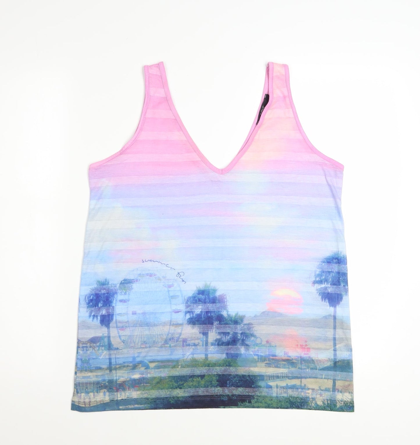 Next Women's Multicoloured V-Neck Camisole Tank Top Size 12