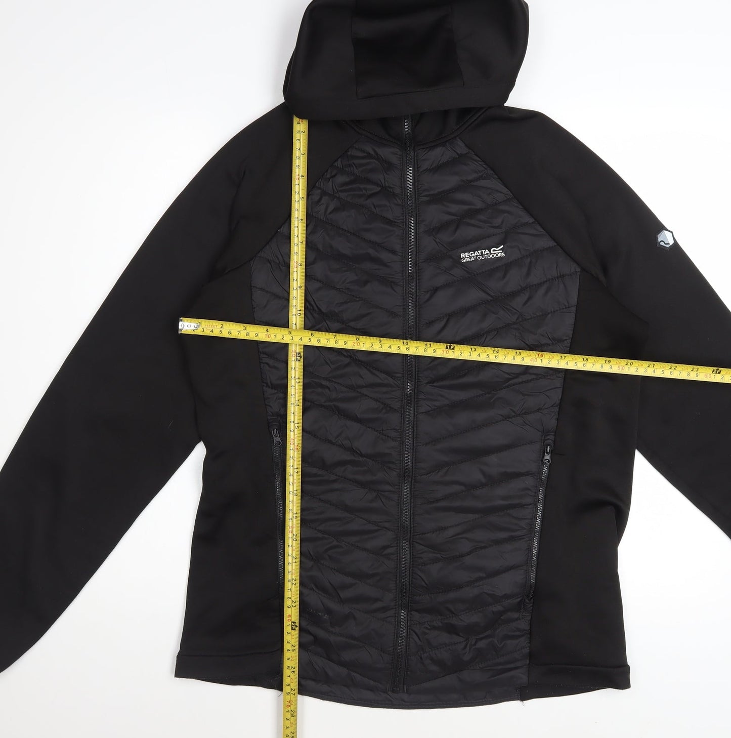 Regatta Men Black Softshell Hooded Jacket Size M Outdoor Hiking Coat
