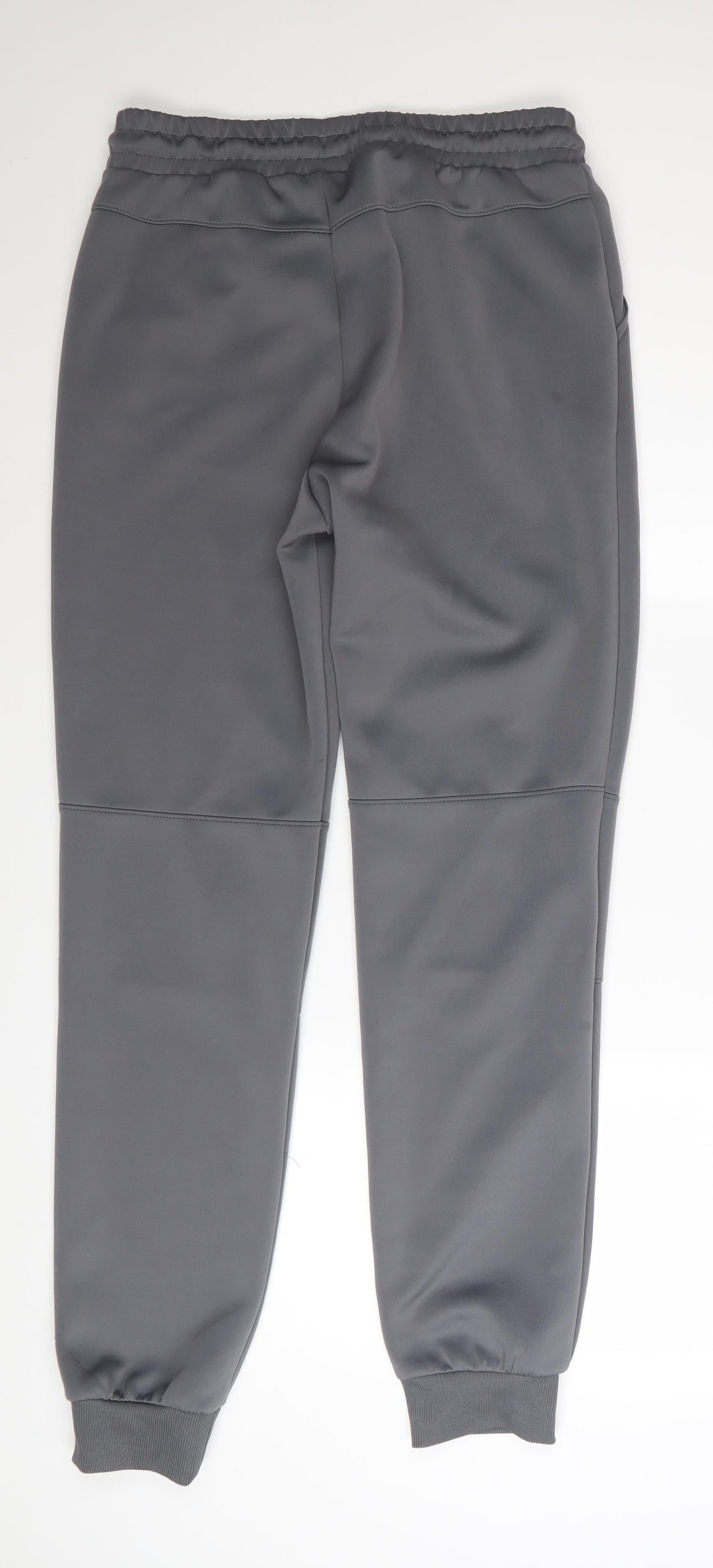 Bekkin Men's Grey Jogger Trousers M Regular Fit Polyester Blend
