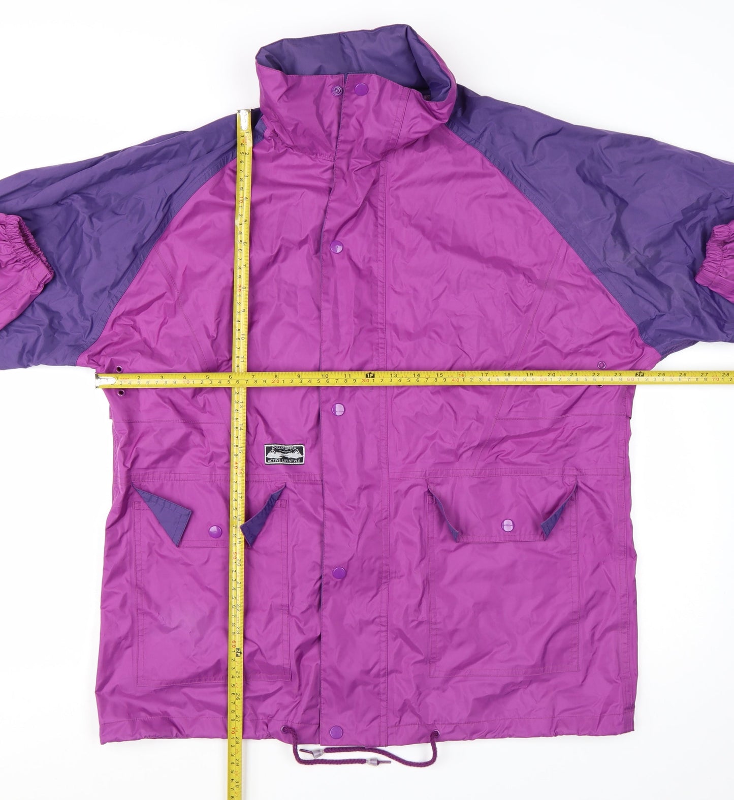 Chillstopper Men’s Purple Windbreaker Waterproof Jacket Size M Retro Outdoor