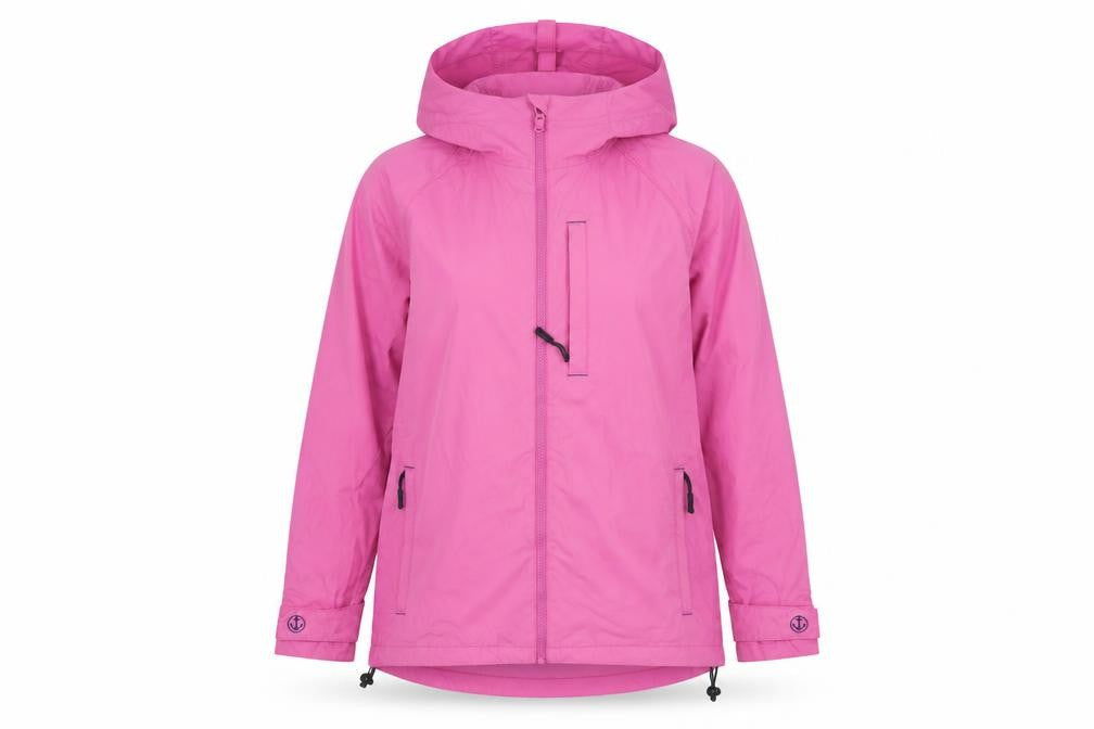 Lazy Jacks Women's Pink Hooded Rain Coat Jacket Size S