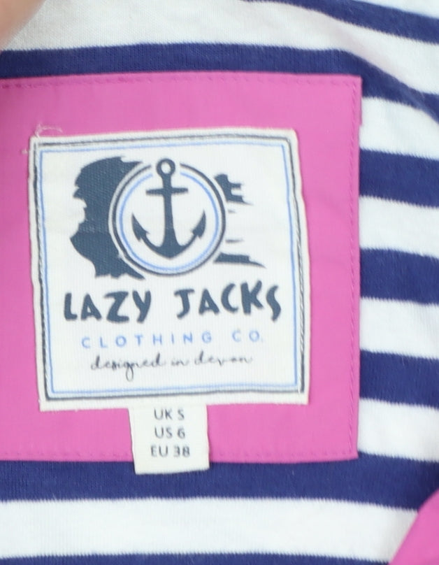 Lazy Jacks Women's Pink Hooded Rain Coat Jacket Size S