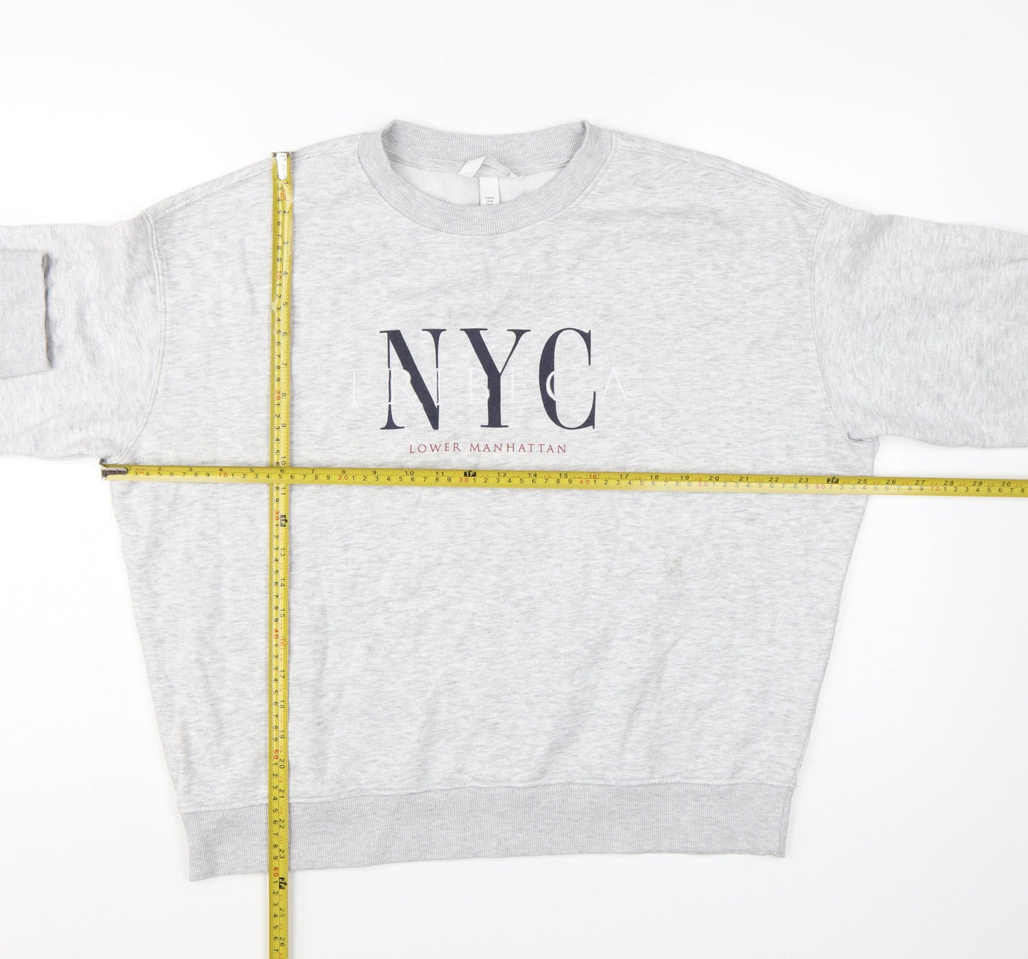 H&M Women's Grey NYC Lower Manhattan Pullover Sweatshirt Size 12