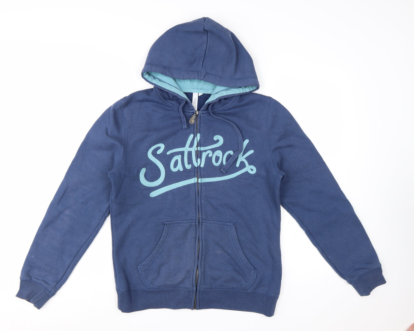 Saltrock Womens Blue Full Zip Hoodie Size 12 with Logo Design