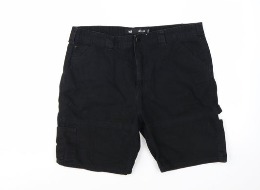 Denim Co. Men's Black Cargo Shorts Size L W38 Cotton Workwear