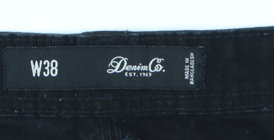 Denim Co. Men's Black Cargo Shorts Size L W38 Cotton Workwear