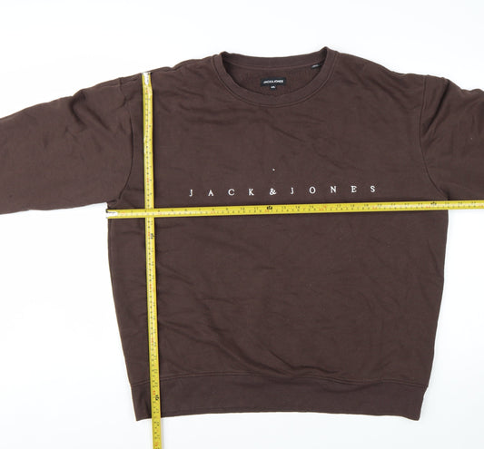 Jack & Jones Men’s Brown 2XL Crew Neck Pullover Sweatshirt