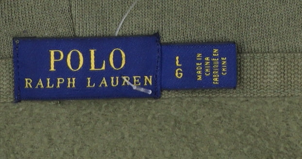 Polo Ralph Lauren Women’s Green Full Zip Hoodie Size L Cotton Blend