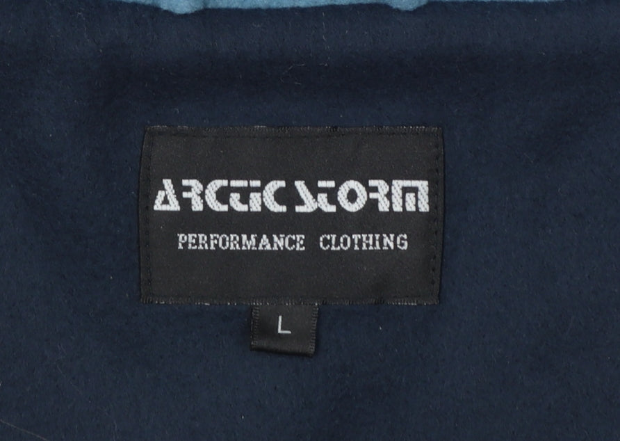 Arctic Storm Men's Blue Fleece Waistcoat Gilet Size L Full Zip Warm Vest