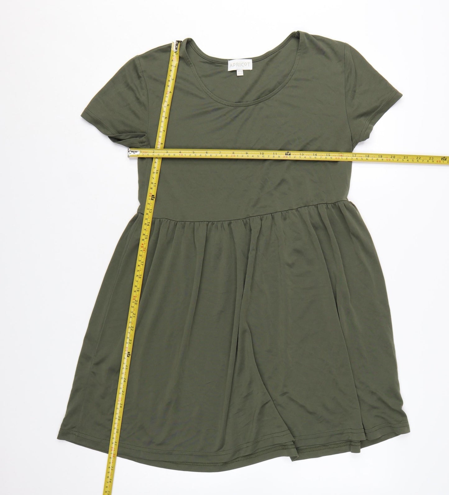 Apricot Women’s Green Skater Dress Size 10 Short Sleeve Casual