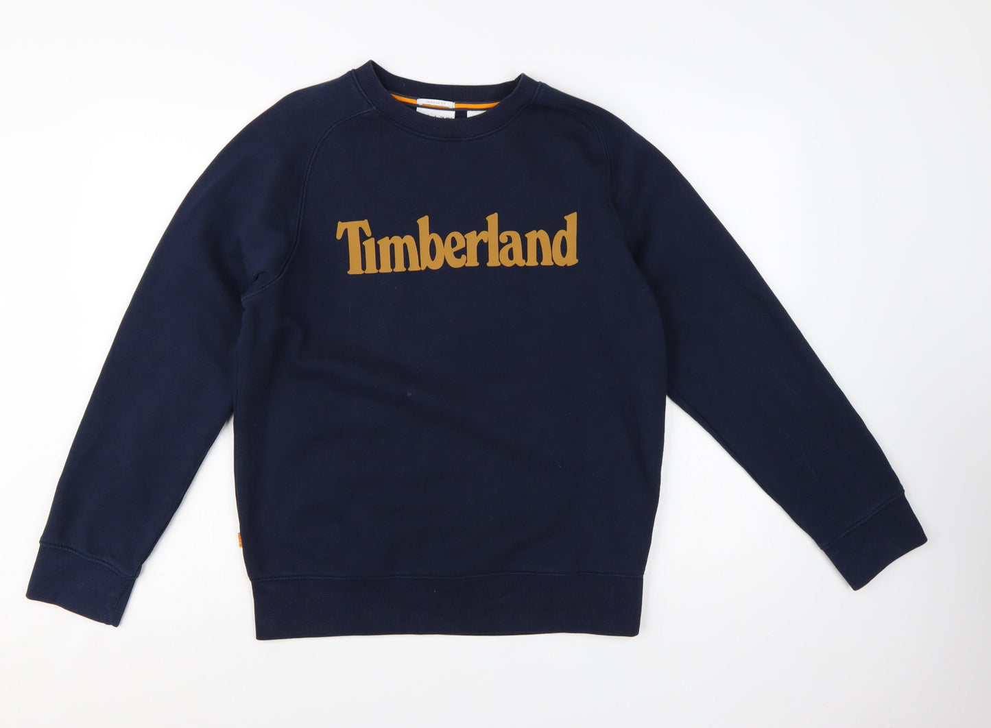 Timberland Men's Blue Logo Regular Fit Crew Neck Sweatshirt M